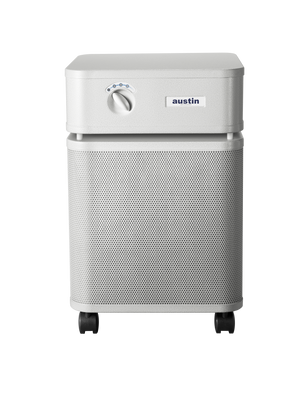 Sandstone Textured rectangular Austin air purifier on a white background facing front