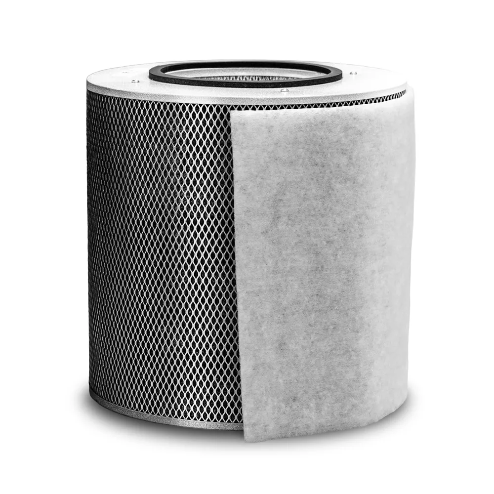 Replacement Air filter canister with a mesh body on a white background