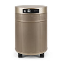 Beige air purifier on a white background