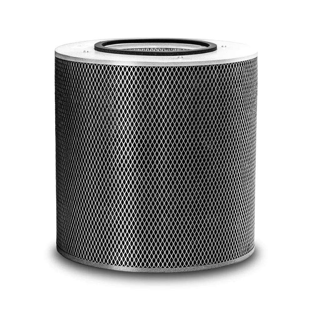 Replacement Air filter canister with a mesh body on a white background