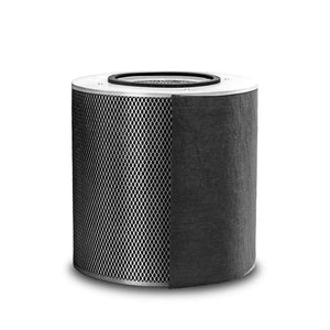 Austin Air Replacement Filter with black fabric cover for Junior Sized machines on a white background