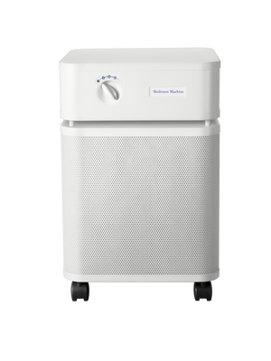 White rectangular Austin air purifier on a white background facing front