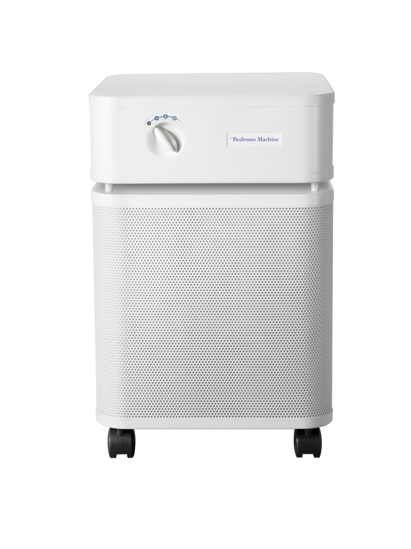 White rectangular Austin air purifier on a white background facing front